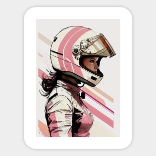 Racer Girl Sticker